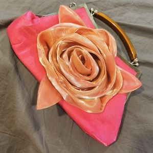 Part hotpink rose clutch